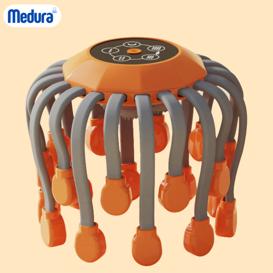 Orange Octopus Head Massager 24 claws